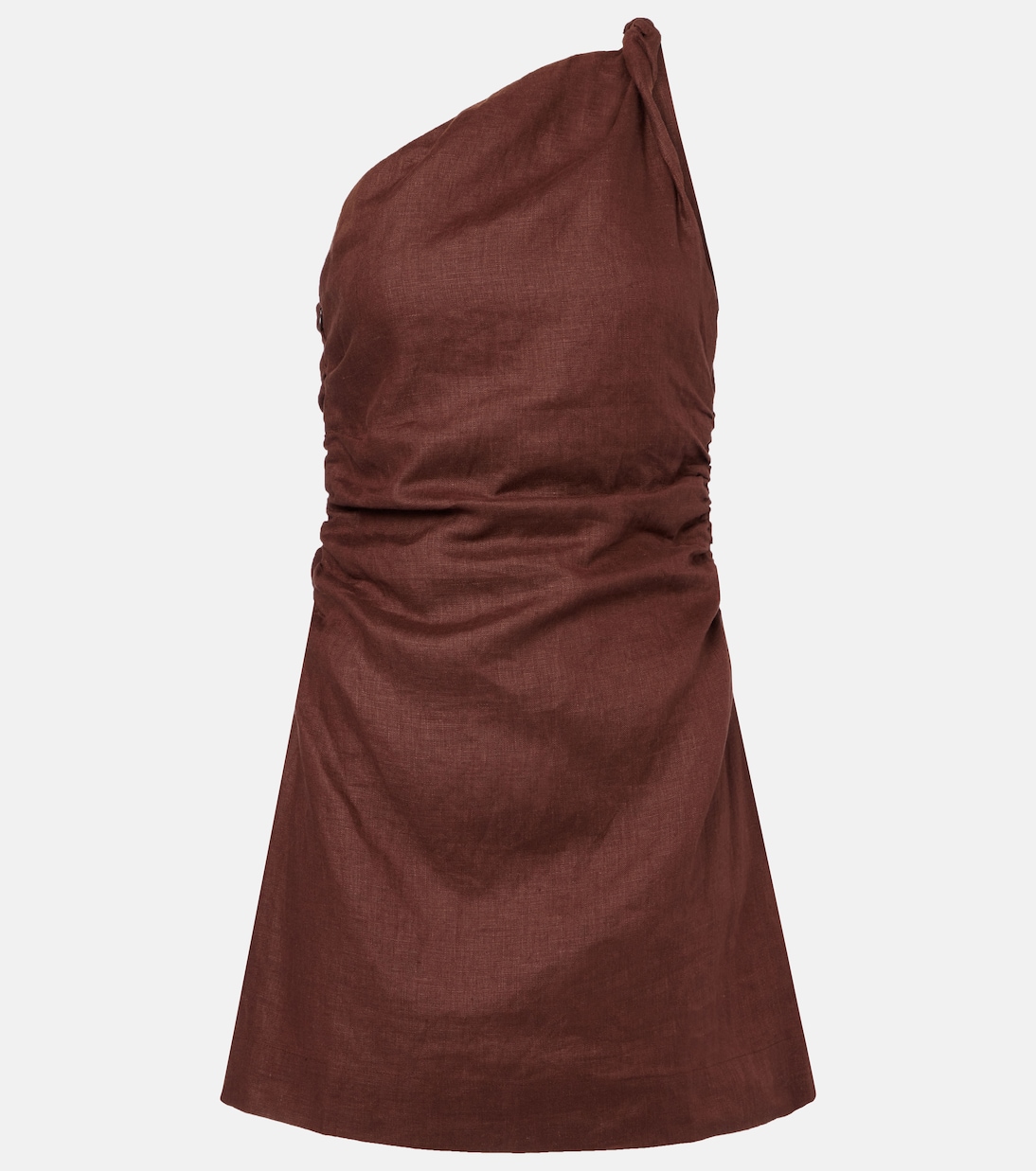 Marga one-shoulder linen minidress | Faithfull