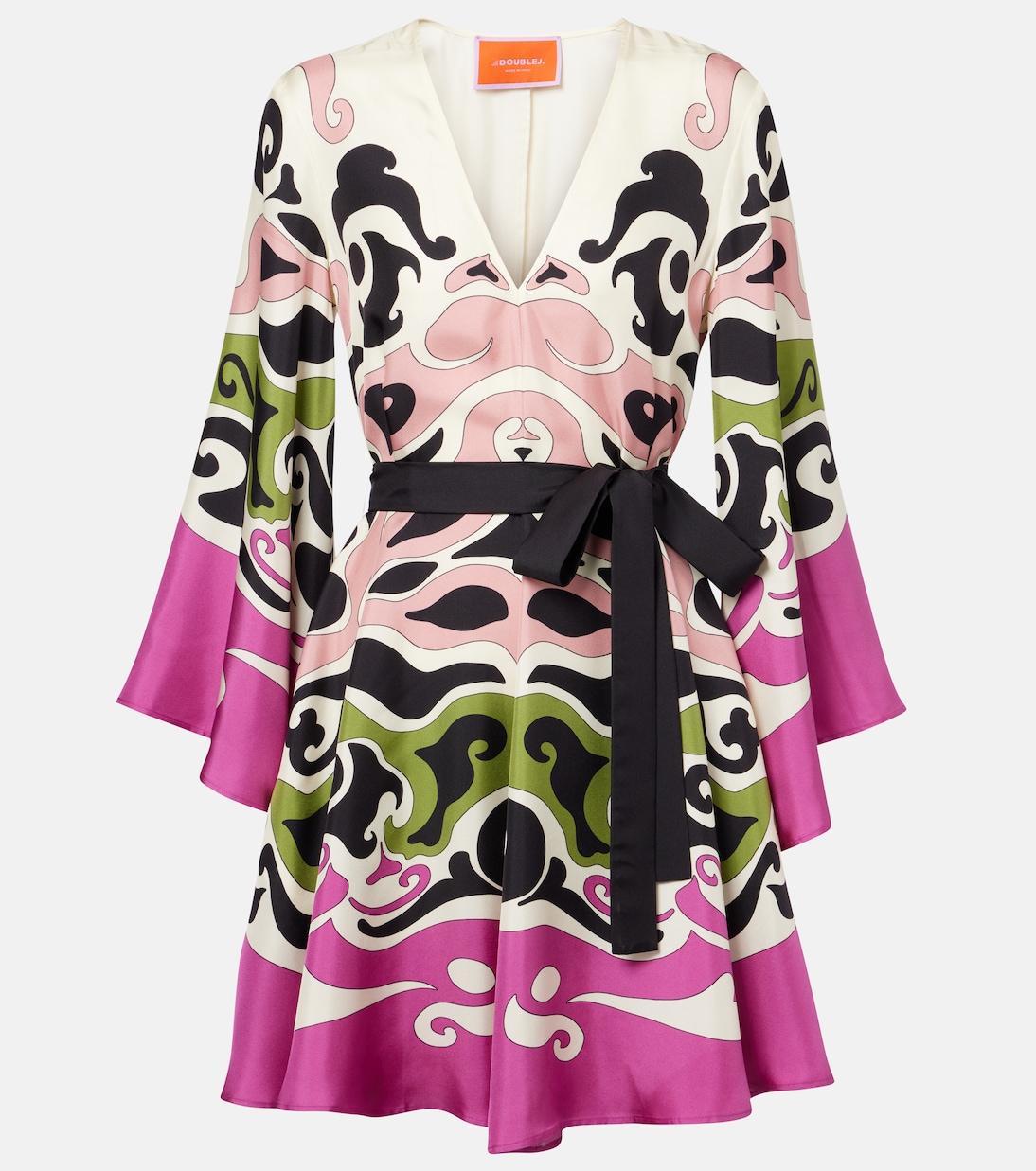 Magnifico printed silk twill minidress | La DoubleJ