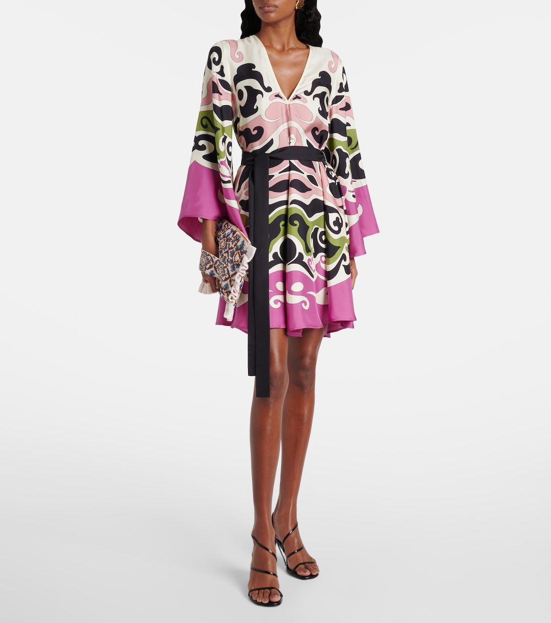 Magnifico printed silk twill minidress | La DoubleJ