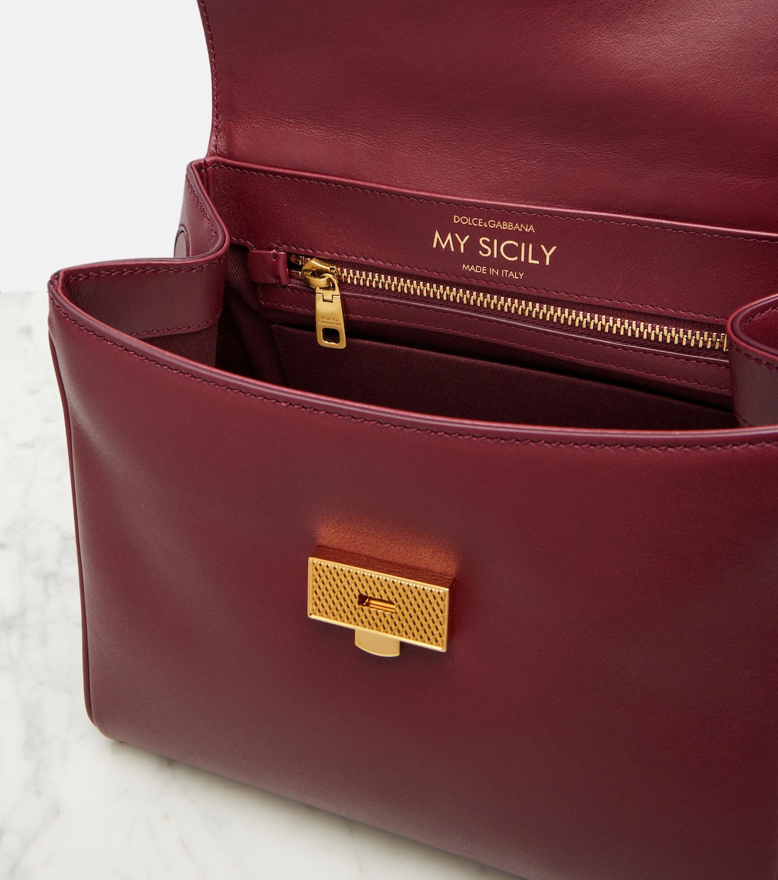 Borsa Sicily Medium in pelle | Dolce&Gabbana