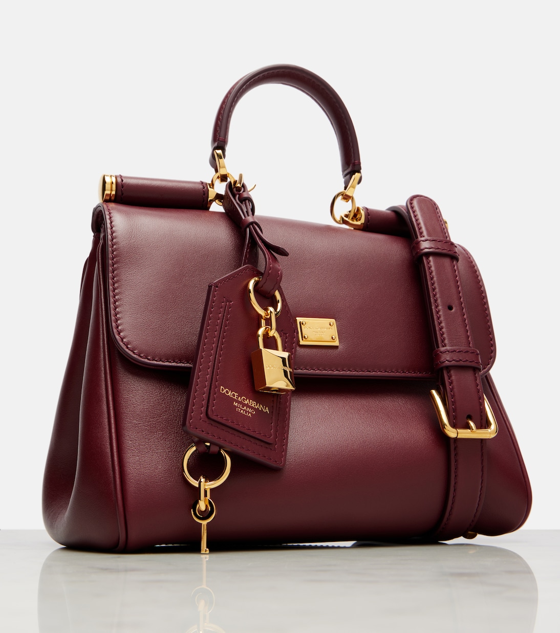 Borsa Sicily Medium in pelle | Dolce&Gabbana