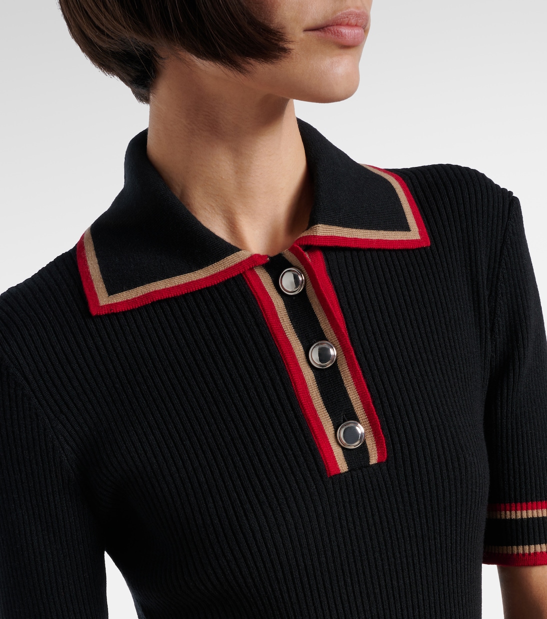 Robe polo en laine vierge | Alessandra Rich