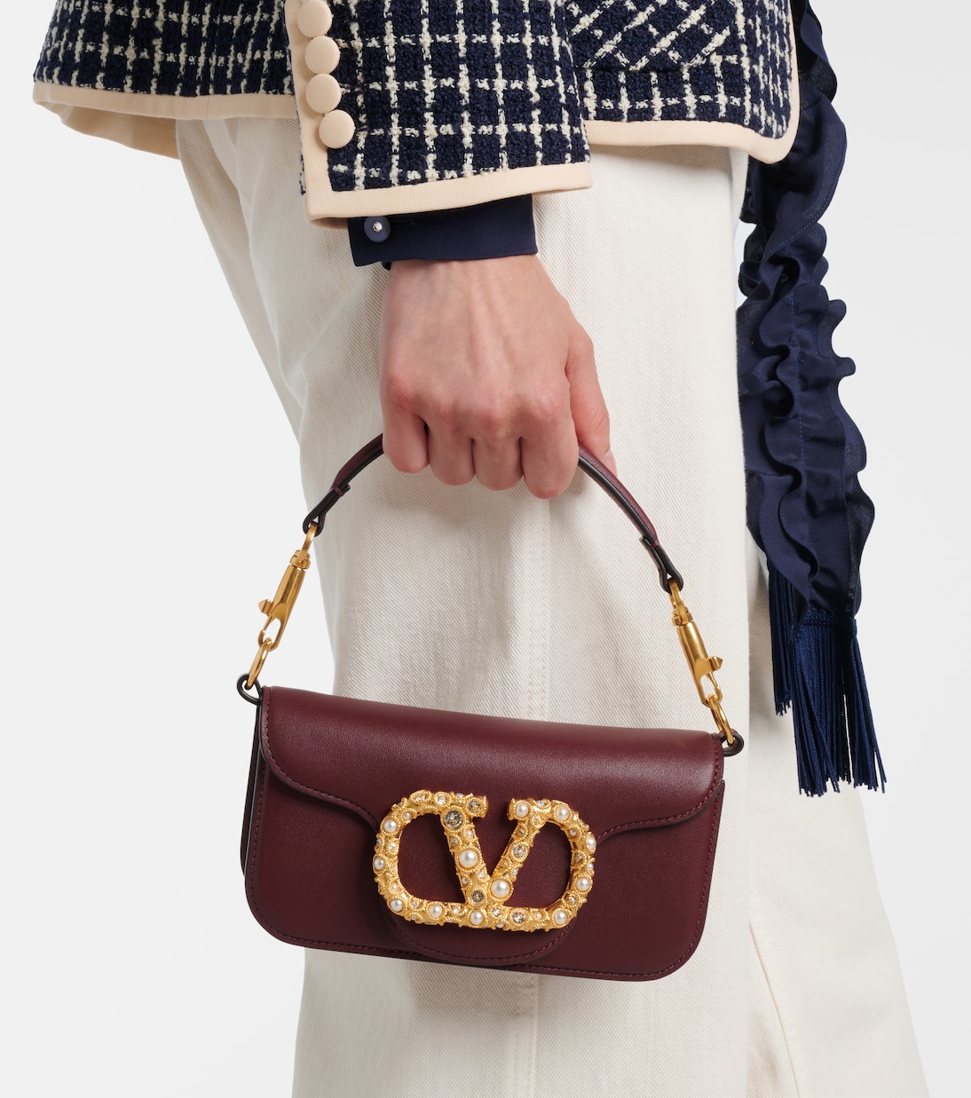 Borsa a spalla Locò Small in pelle | Valentino Garavani