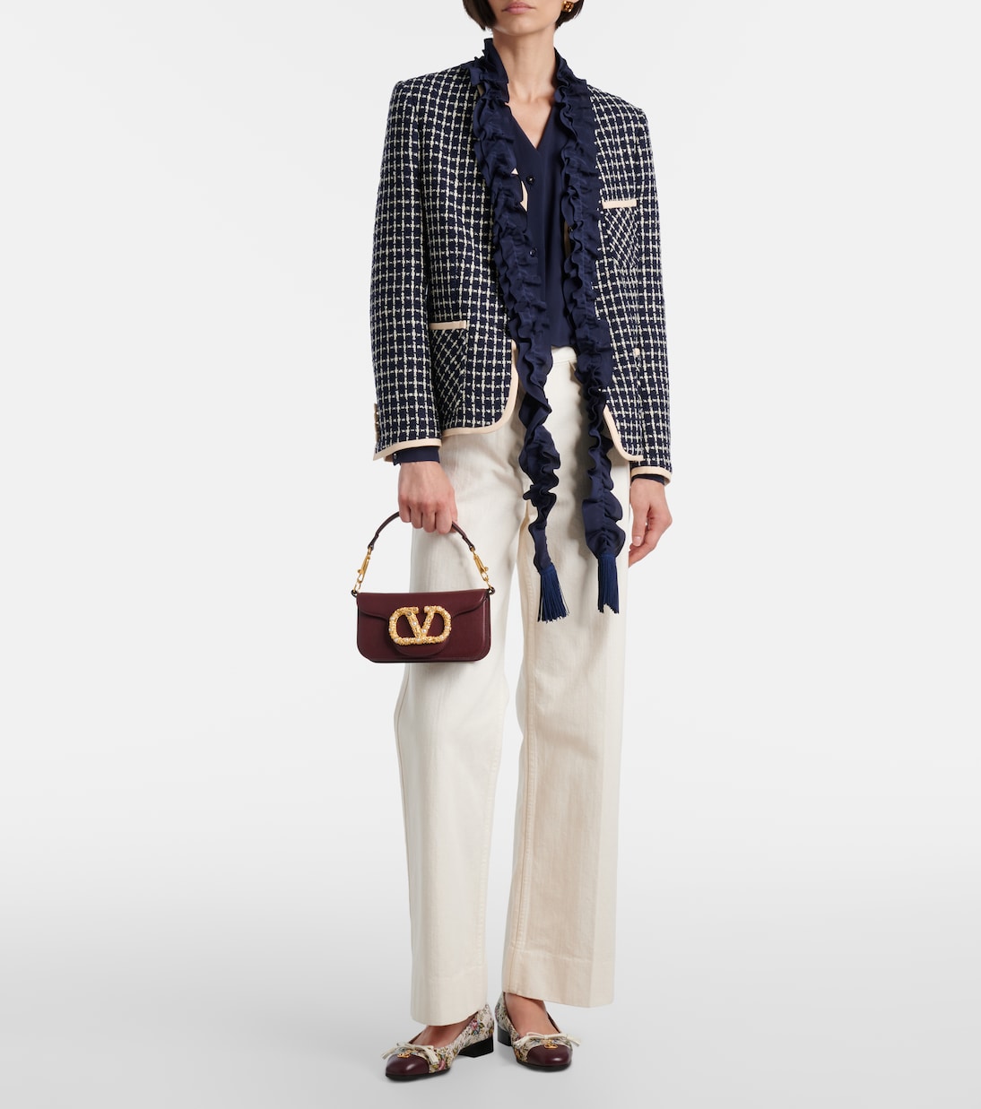 Borsa a spalla Locò Small in pelle | Valentino Garavani
