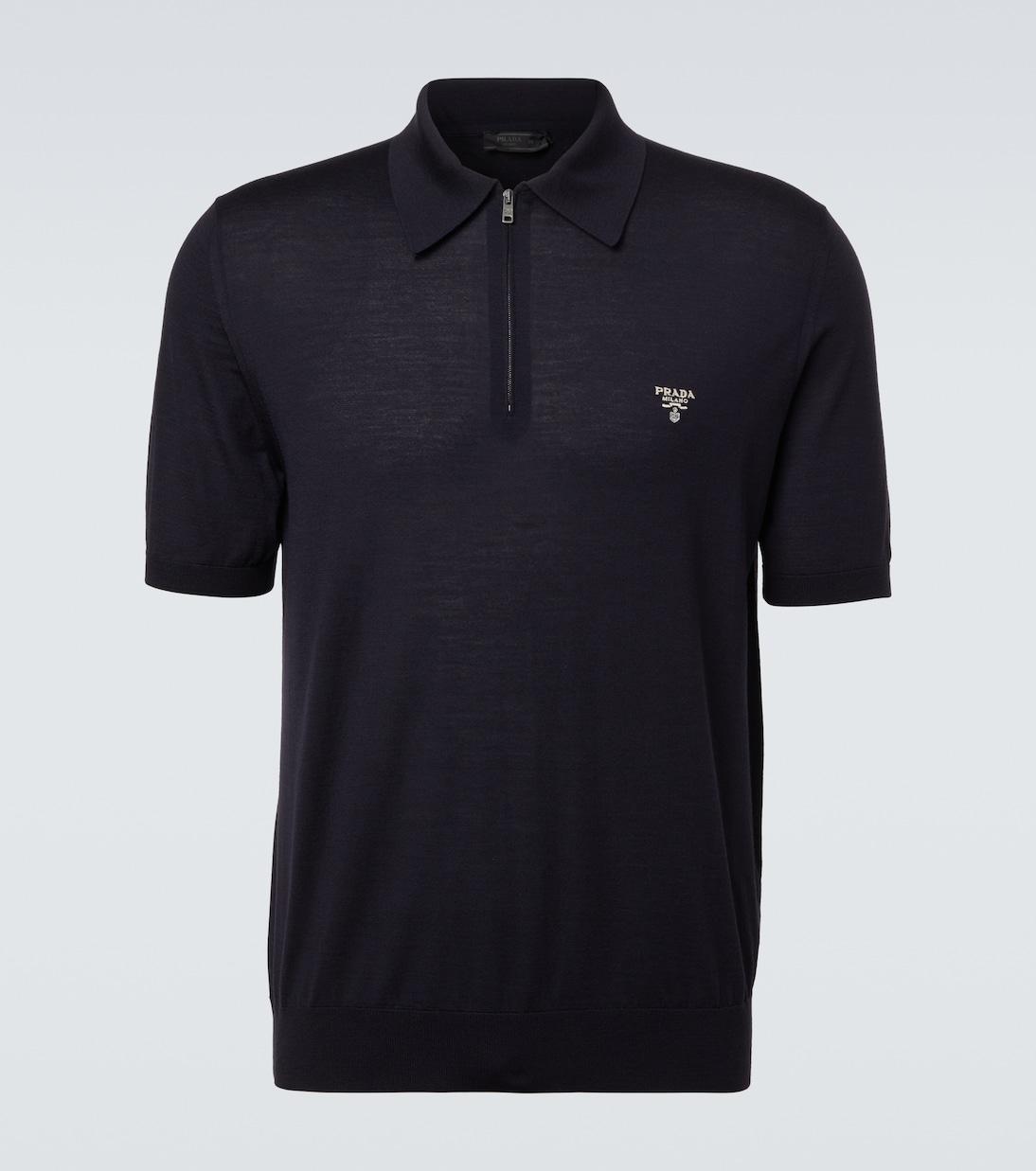 Logo virgin wool polo shirt | Prada