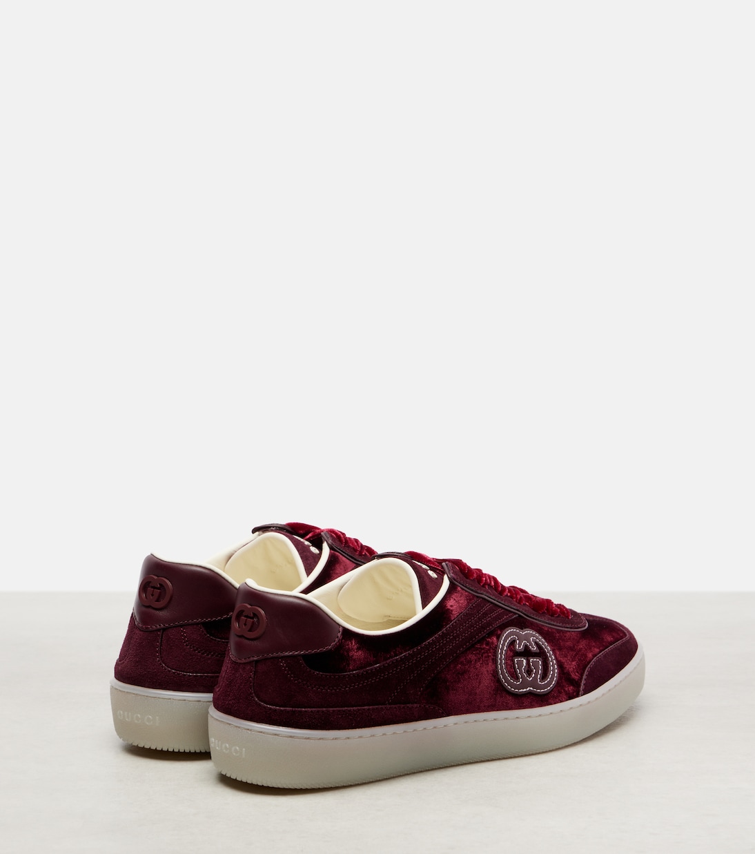 G75 velvet and suede sneakers | Gucci