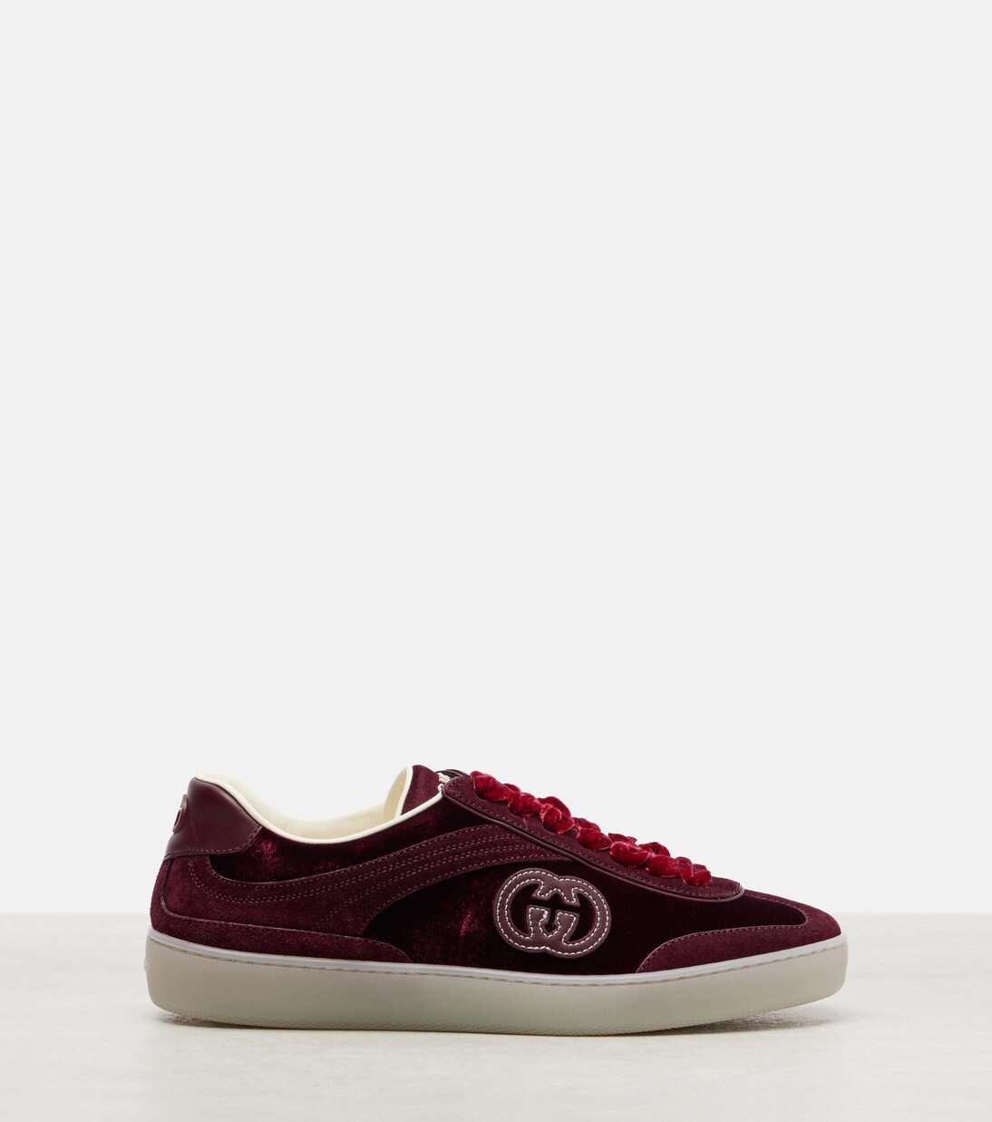G75 velvet and suede sneakers | Gucci