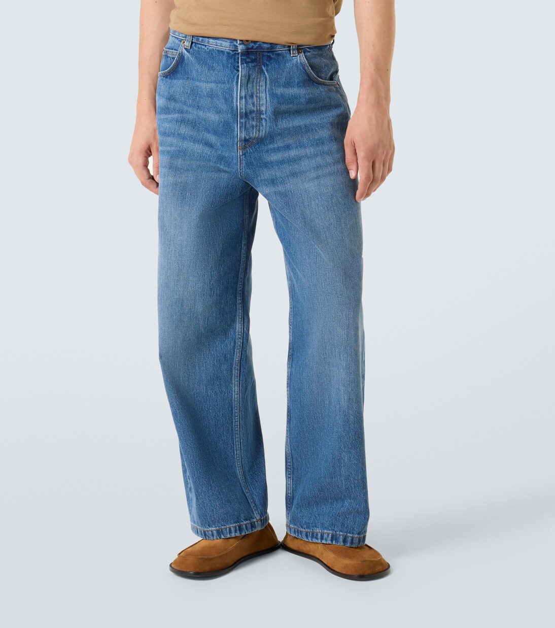 Jeans rectos de tiro medio | Loewe