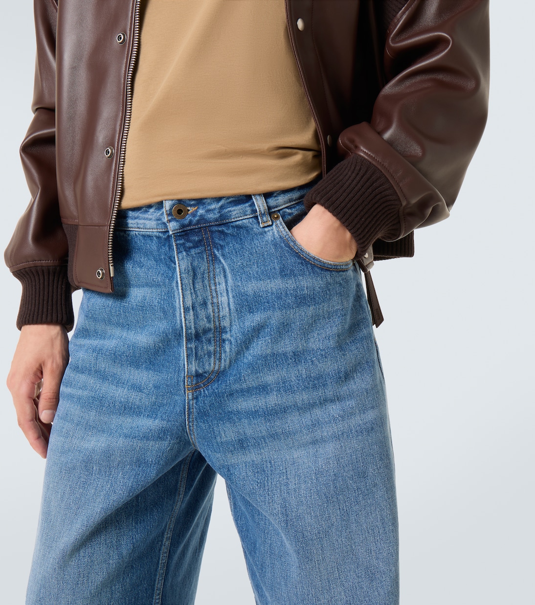Jeans rectos de tiro medio | Loewe