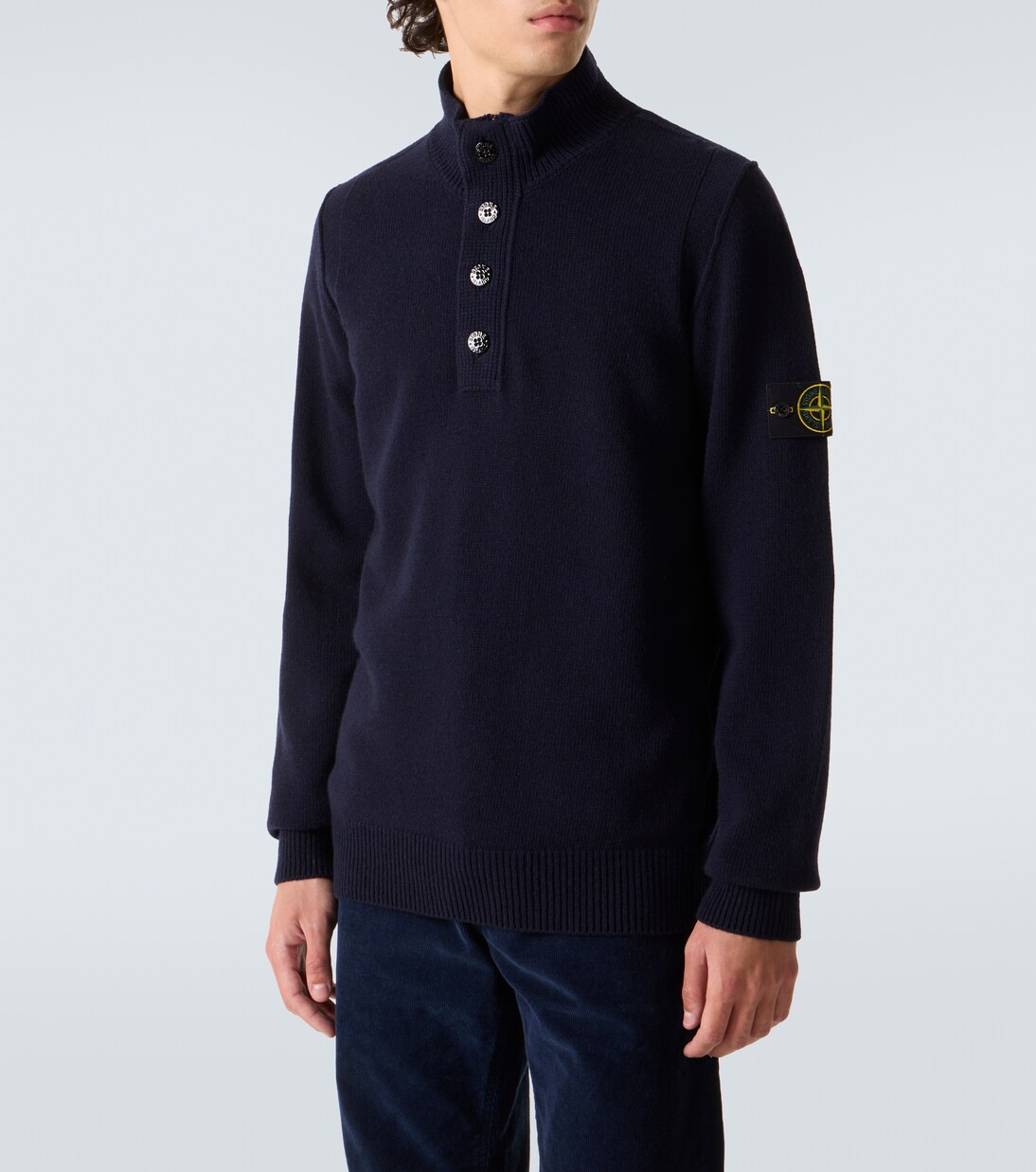 Compass wool-blend polo sweater | Stone Island