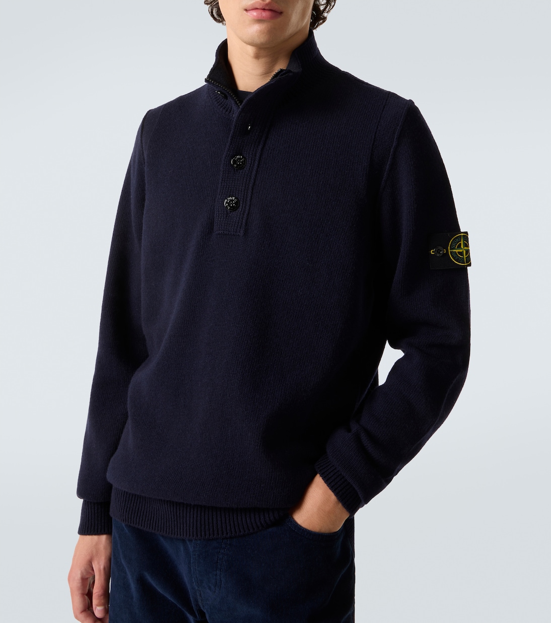 Compass wool-blend polo sweater | Stone Island