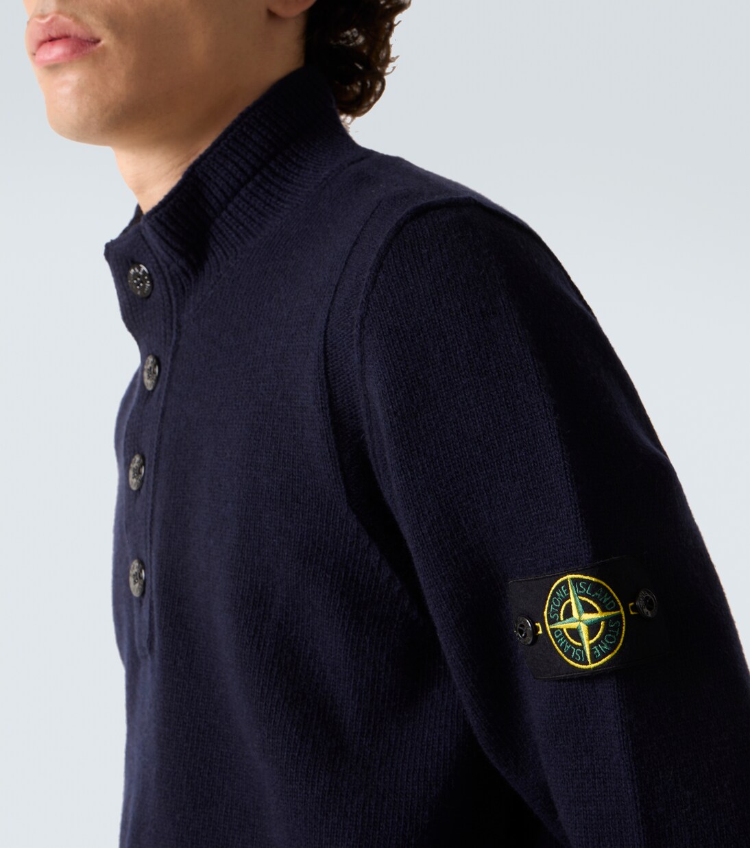 Compass wool-blend polo sweater | Stone Island