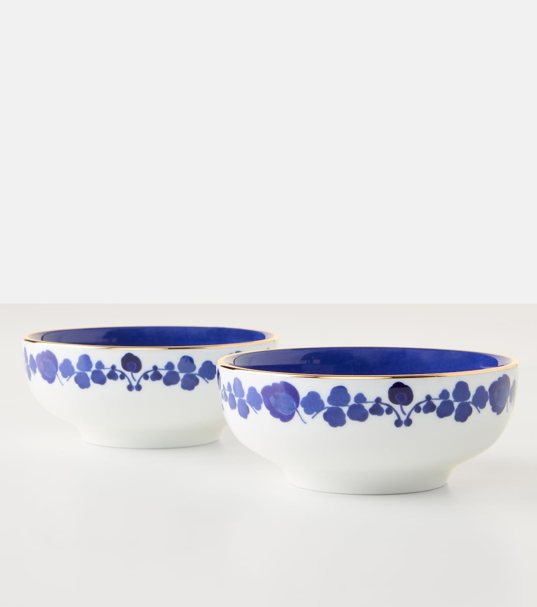 Wildbird Blue set of 2 porcelain snack bowls | La DoubleJ