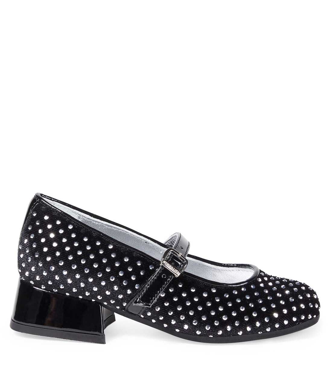 Ballerinas Dorothy aus Samt mit Kristallen | Monnalisa