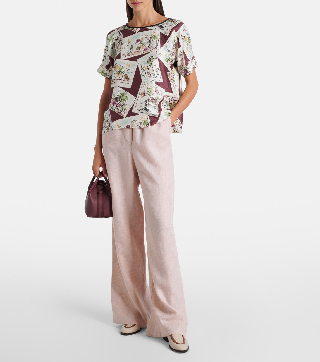 Top Rosemary de seda estampada | Loro Piana
