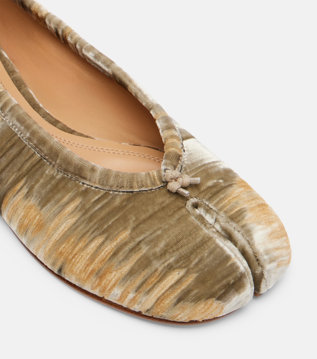 Tabi velvet ballerina flats  | Maison Margiela