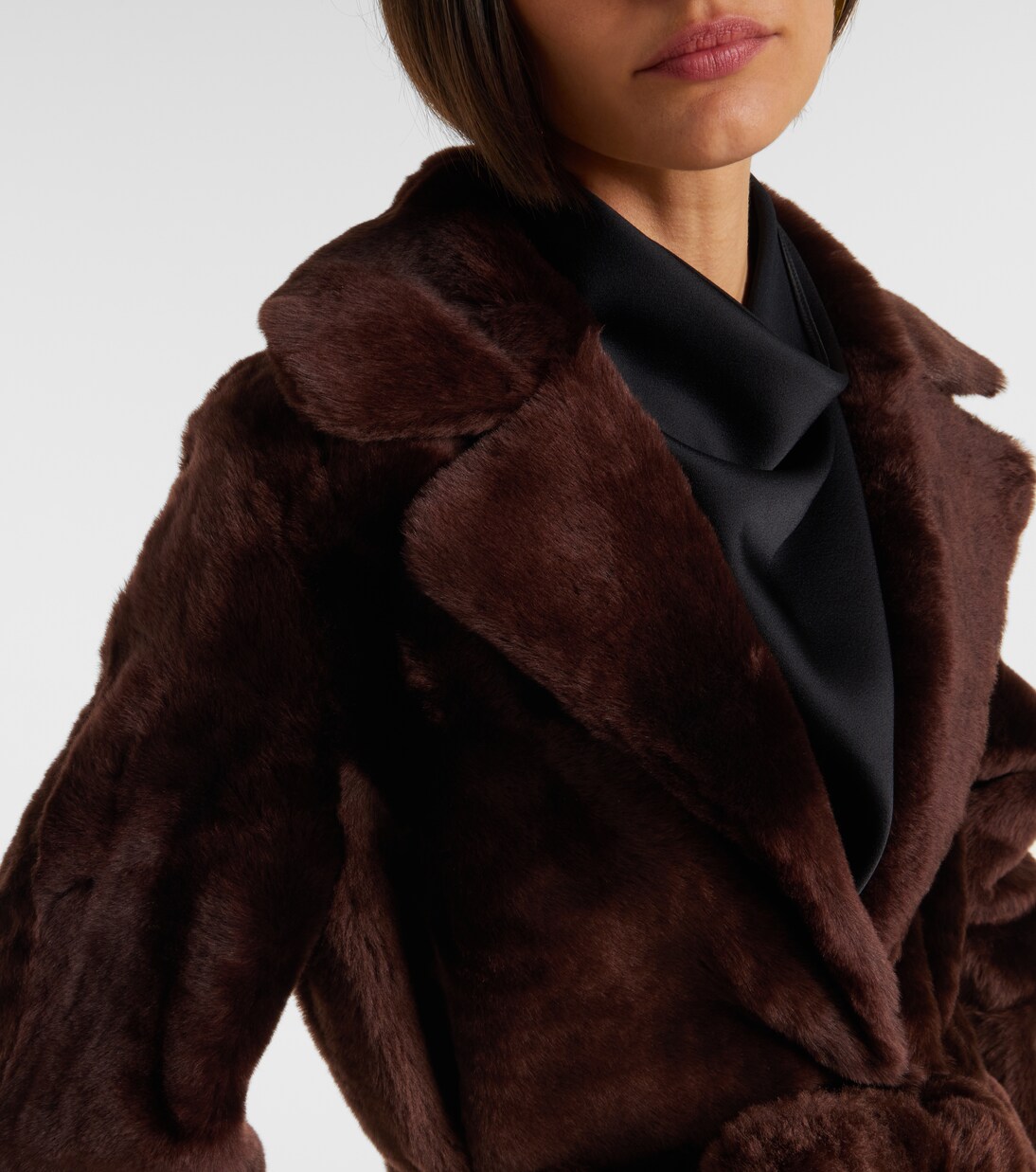 Belted reversible shearling coat | Yves Salomon