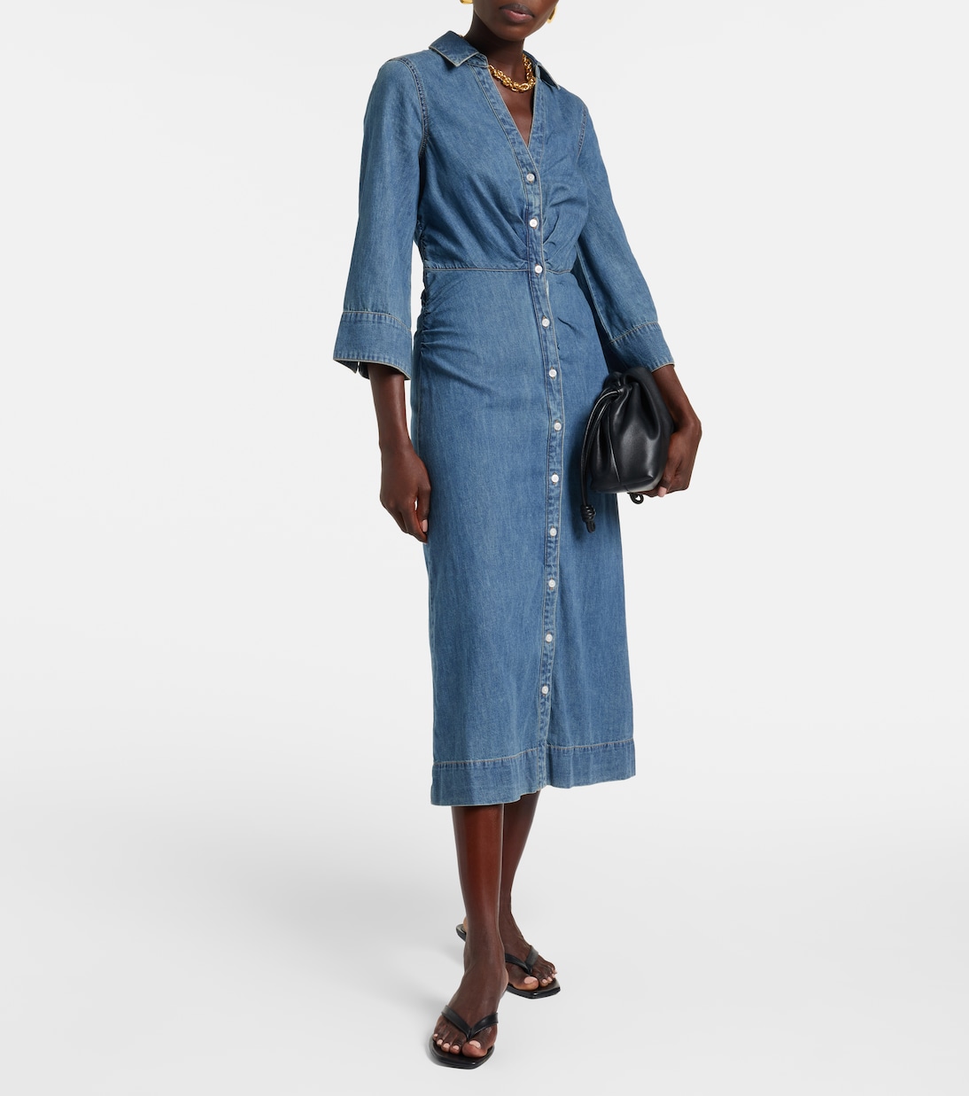 Haydon denim shirt dress | Veronica Beard