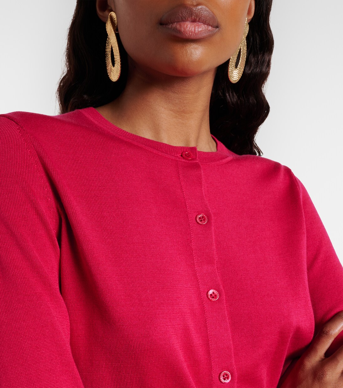 Cropped-Cardigan aus Seide und Baumwolle | Carolina Herrera