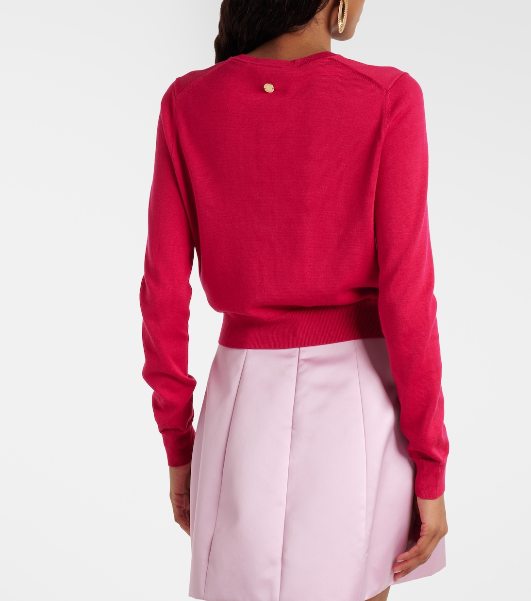 Cropped-Cardigan aus Seide und Baumwolle | Carolina Herrera
