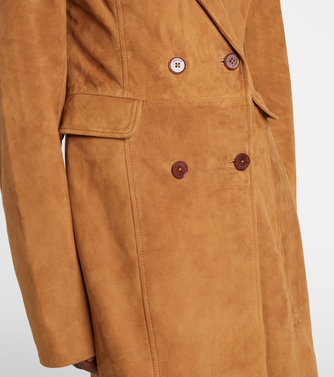 Mantel aus Veloursleder | Rotate