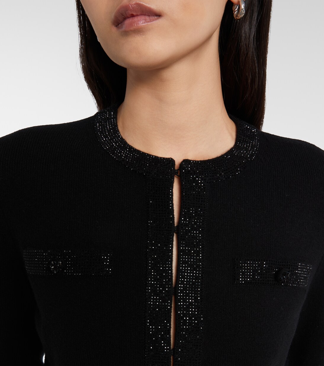 Embellished wool-blend cardigan | Tory Burch