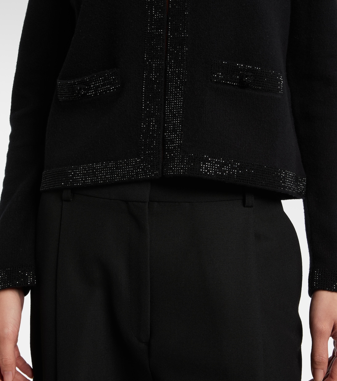 Embellished wool-blend cardigan | Tory Burch