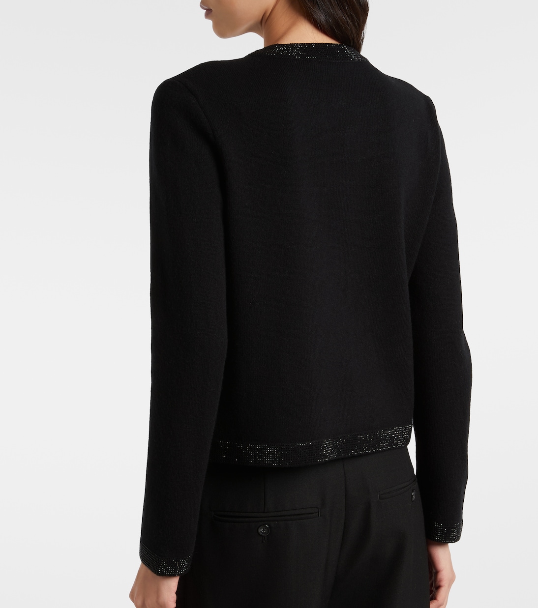 Embellished wool-blend cardigan | Tory Burch