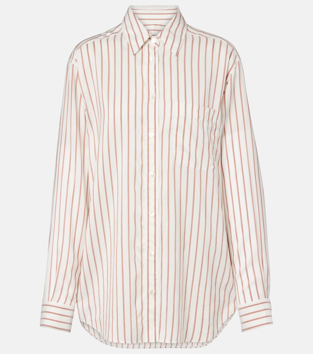 Gavina striped silk shirt | The Row