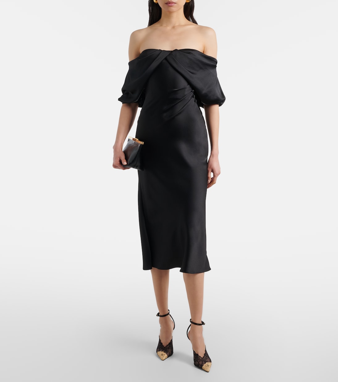 Pumps Faiz 100 in pizzo con finiture in pelle | Jimmy Choo