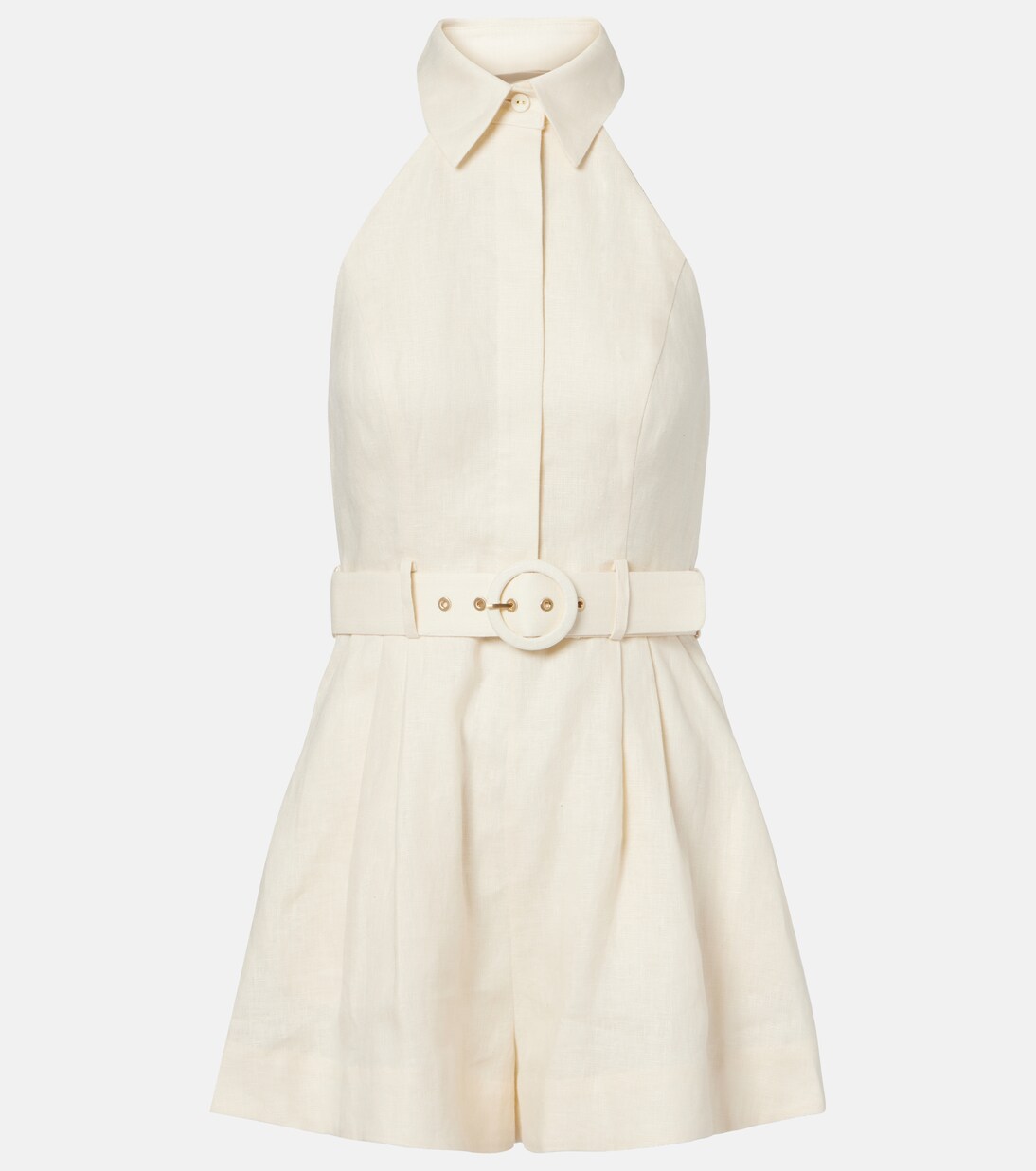 Awaken halterneck linen romper | Zimmermann