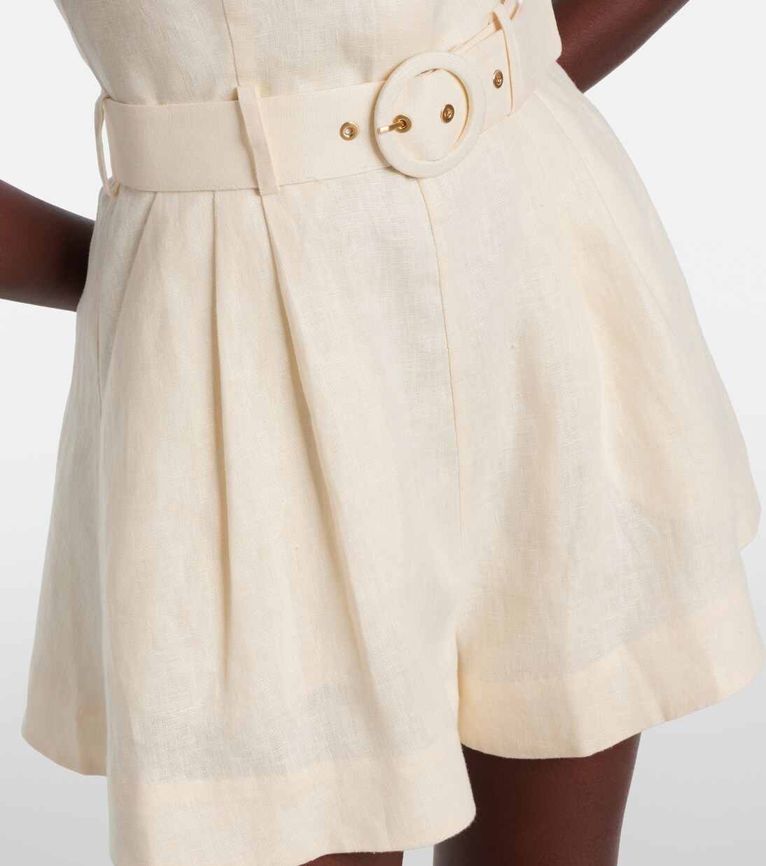 Awaken halterneck linen romper | Zimmermann