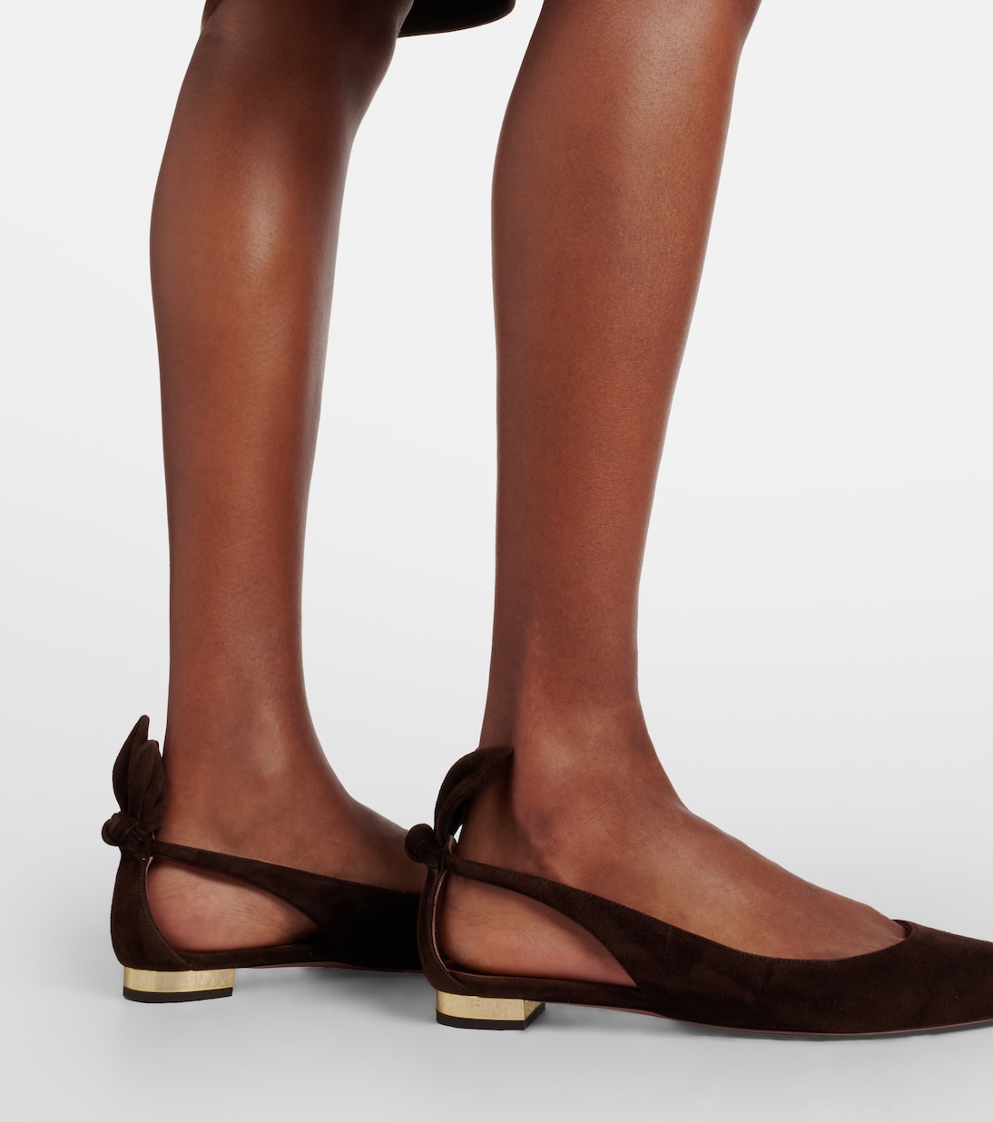 Ballerinas Bow Tie aus Veloursleder | Aquazzura