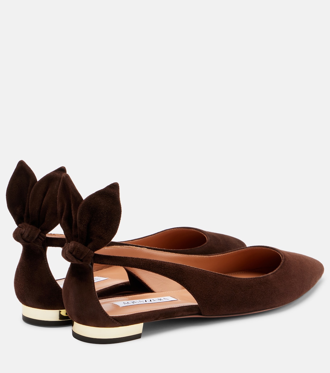 Ballerinas Bow Tie aus Veloursleder | Aquazzura