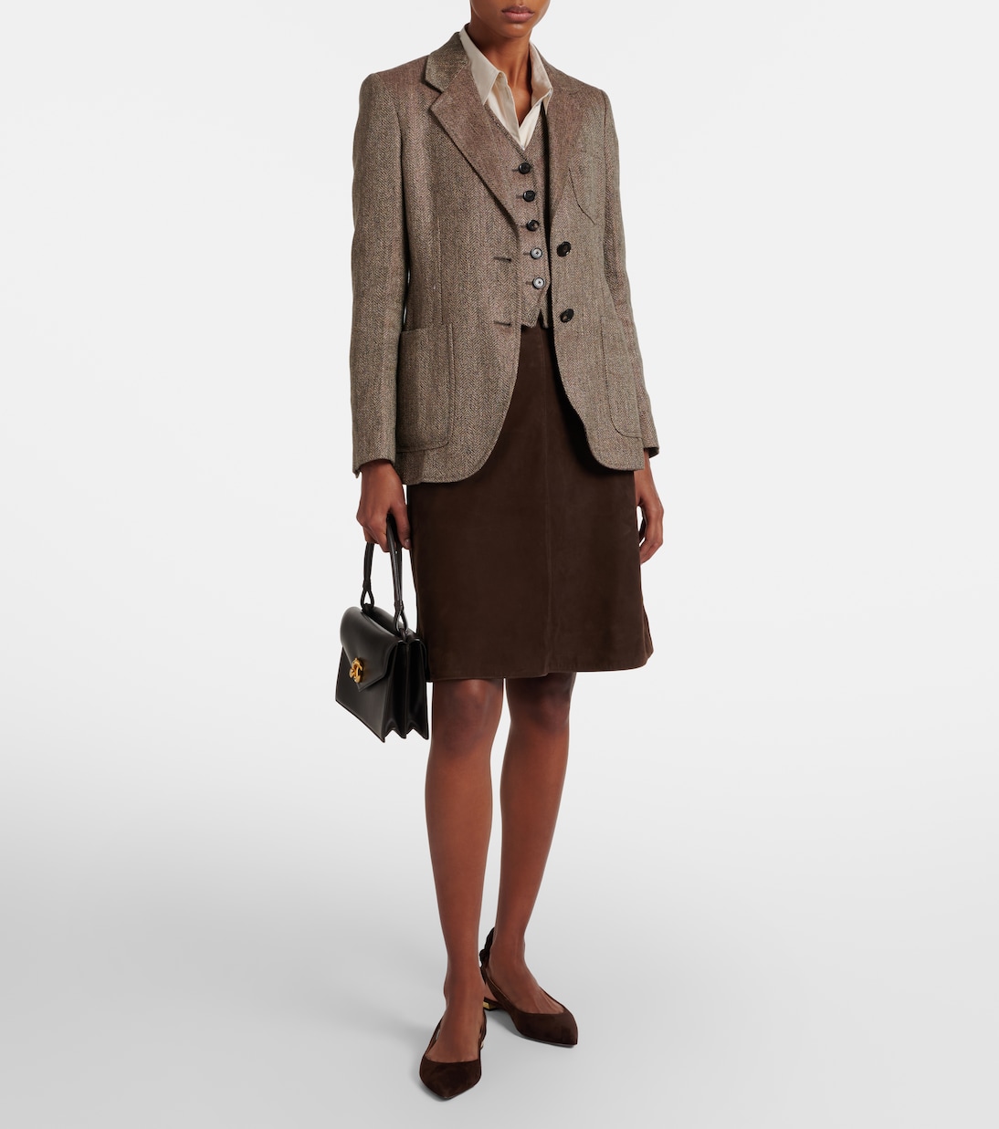 Ballerinas Bow Tie aus Veloursleder | Aquazzura