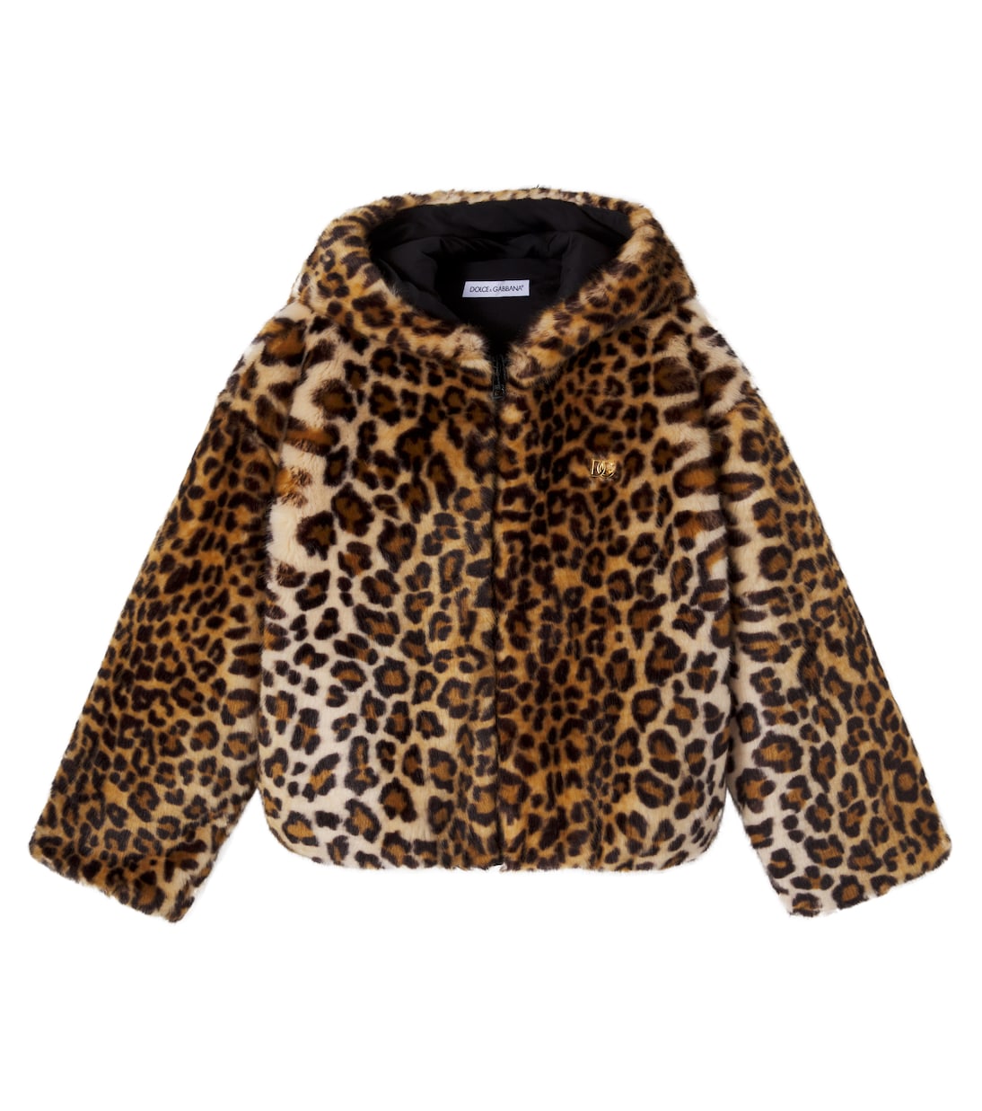 Leopard-print hooded jacket | Dolce&Gabbana Kids