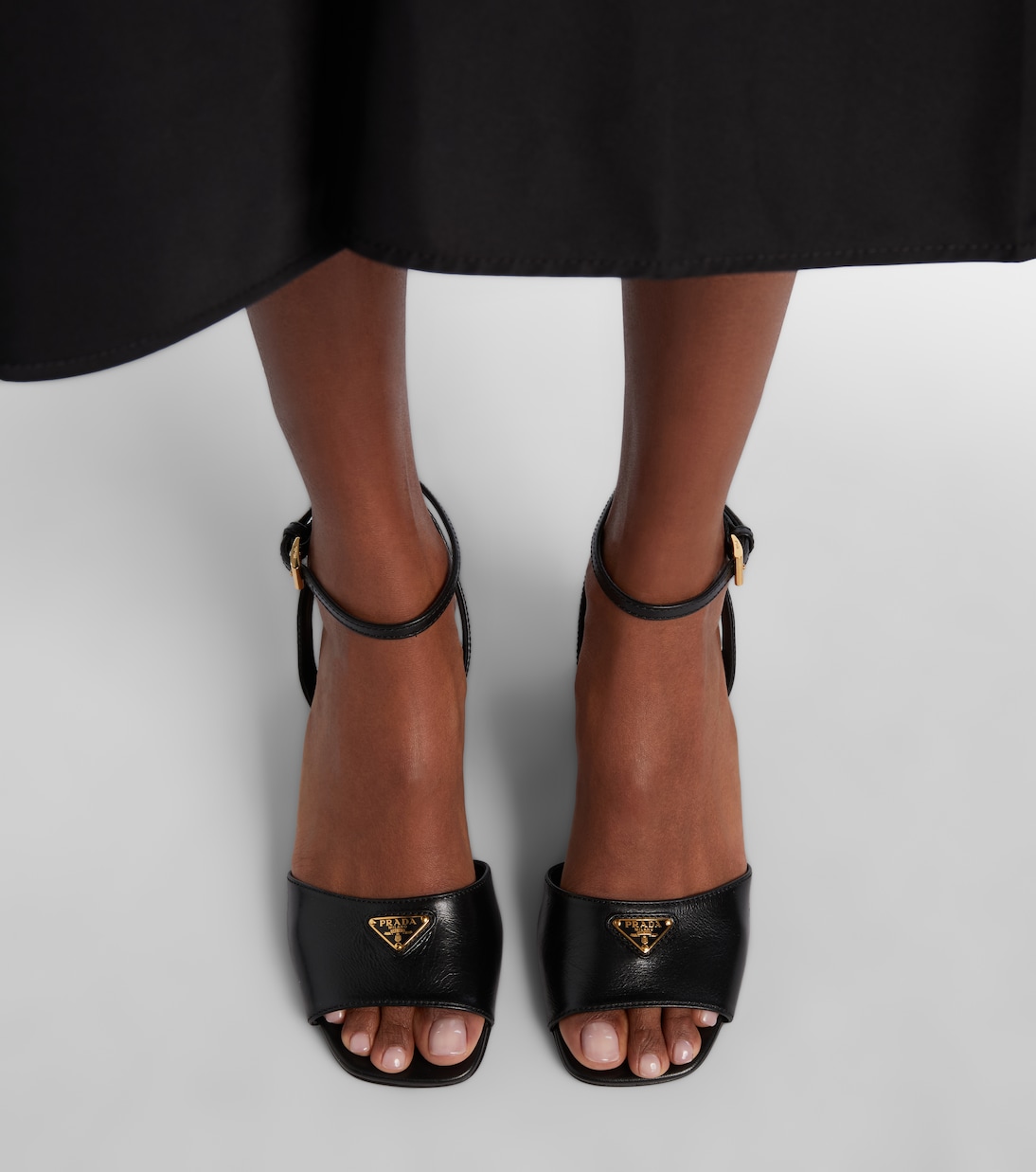 Leather slingback sandals | Prada