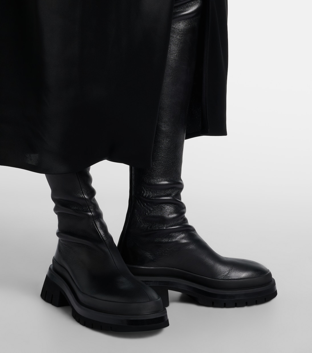 Fallon leather over-the-knee boots | Khaite