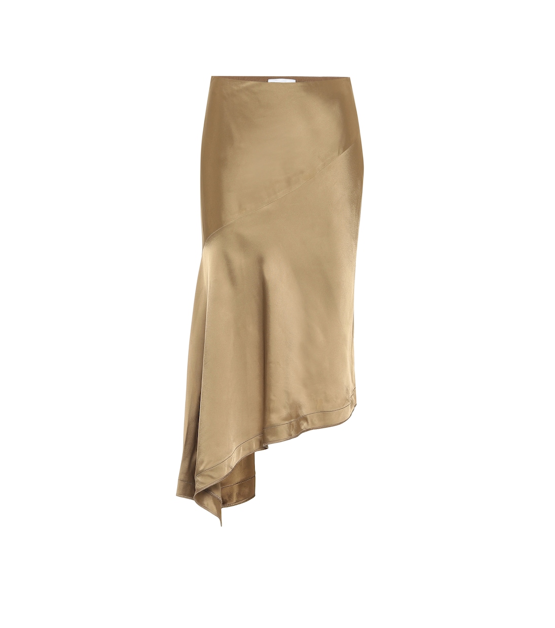 Falda midi Scarf de satén de tiro alto | Helmut Lang