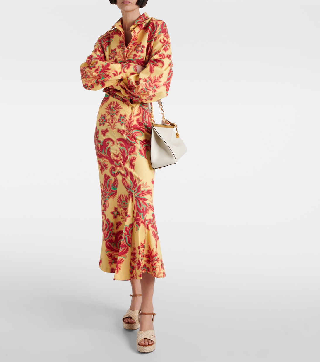 Dellena 100 raffia wedge sandals | Jimmy Choo