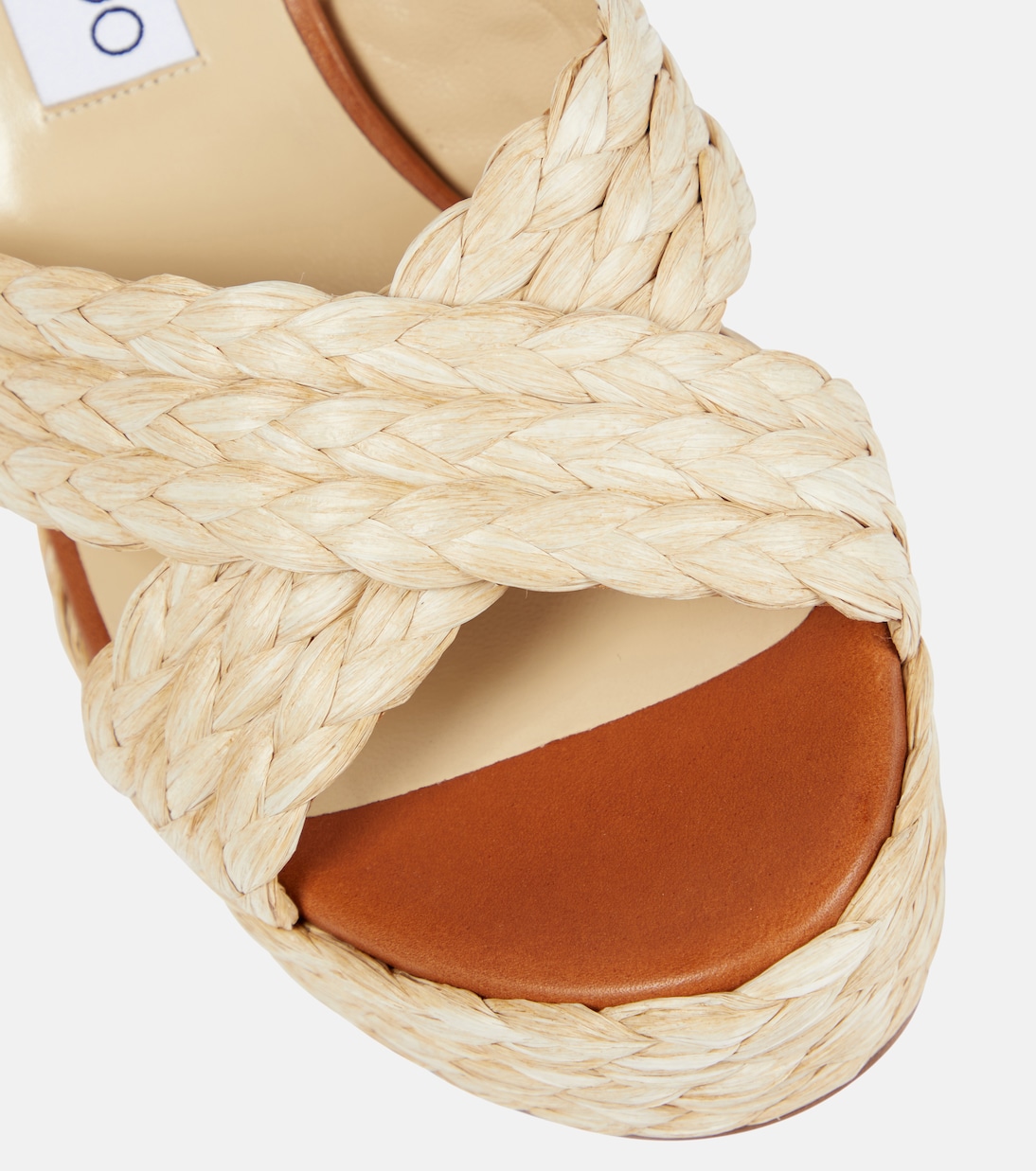 Dellena 100 raffia wedge sandals | Jimmy Choo