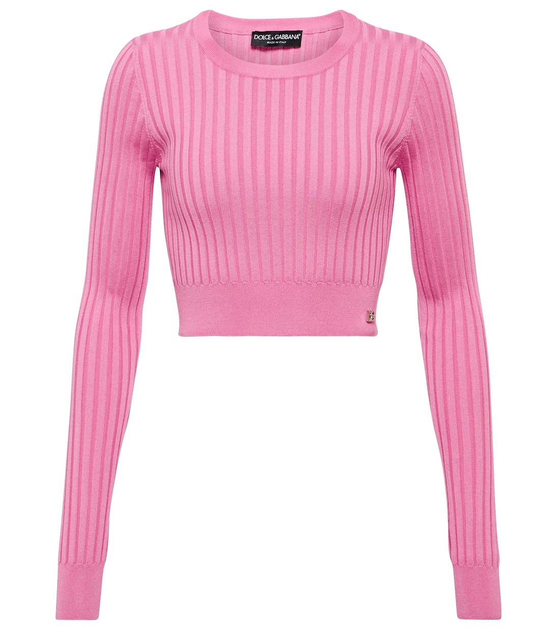 Pull raccourci DG en soie | Dolce&Gabbana