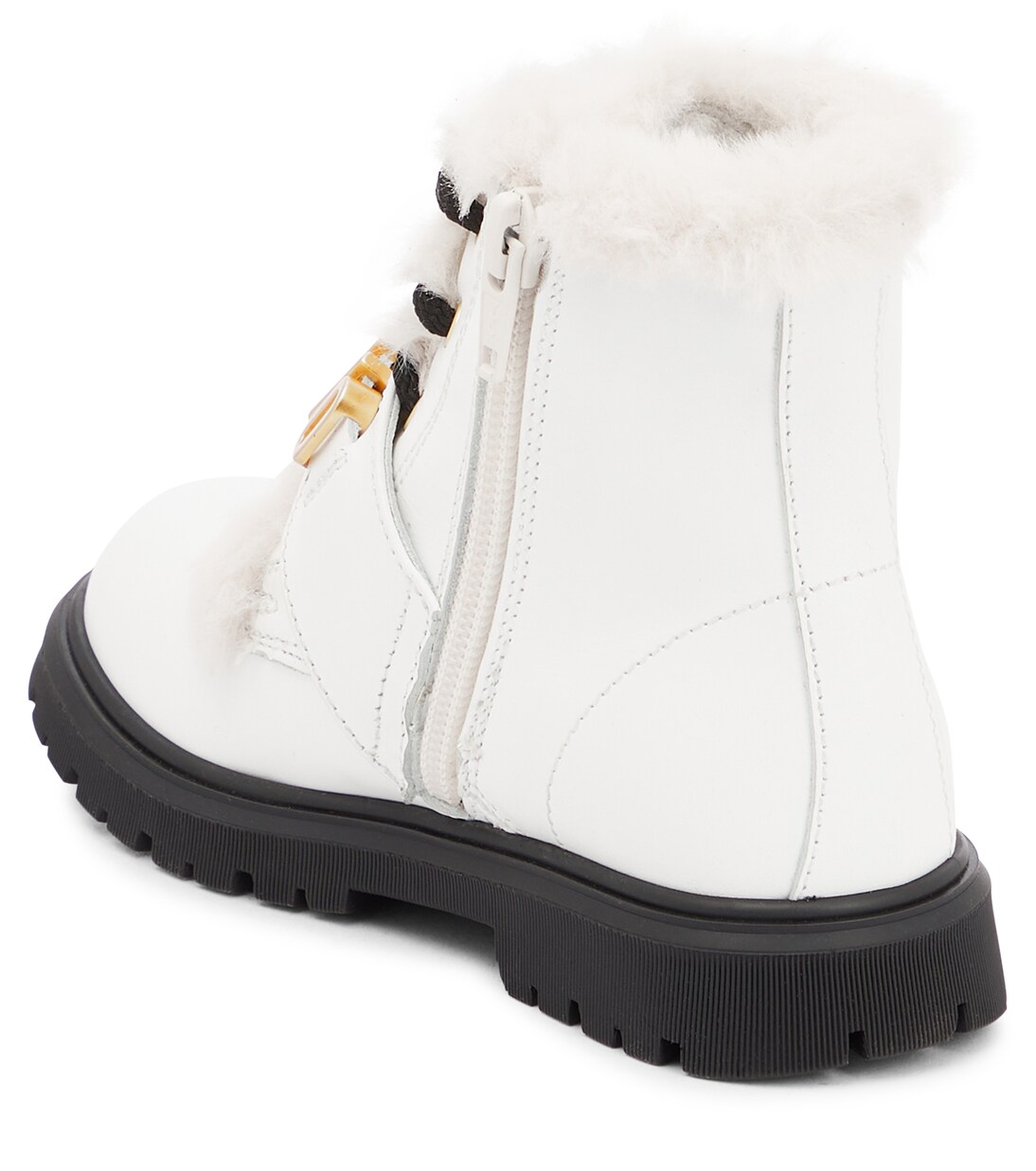 Stivaletti in pelle con logo | Moschino Kids
