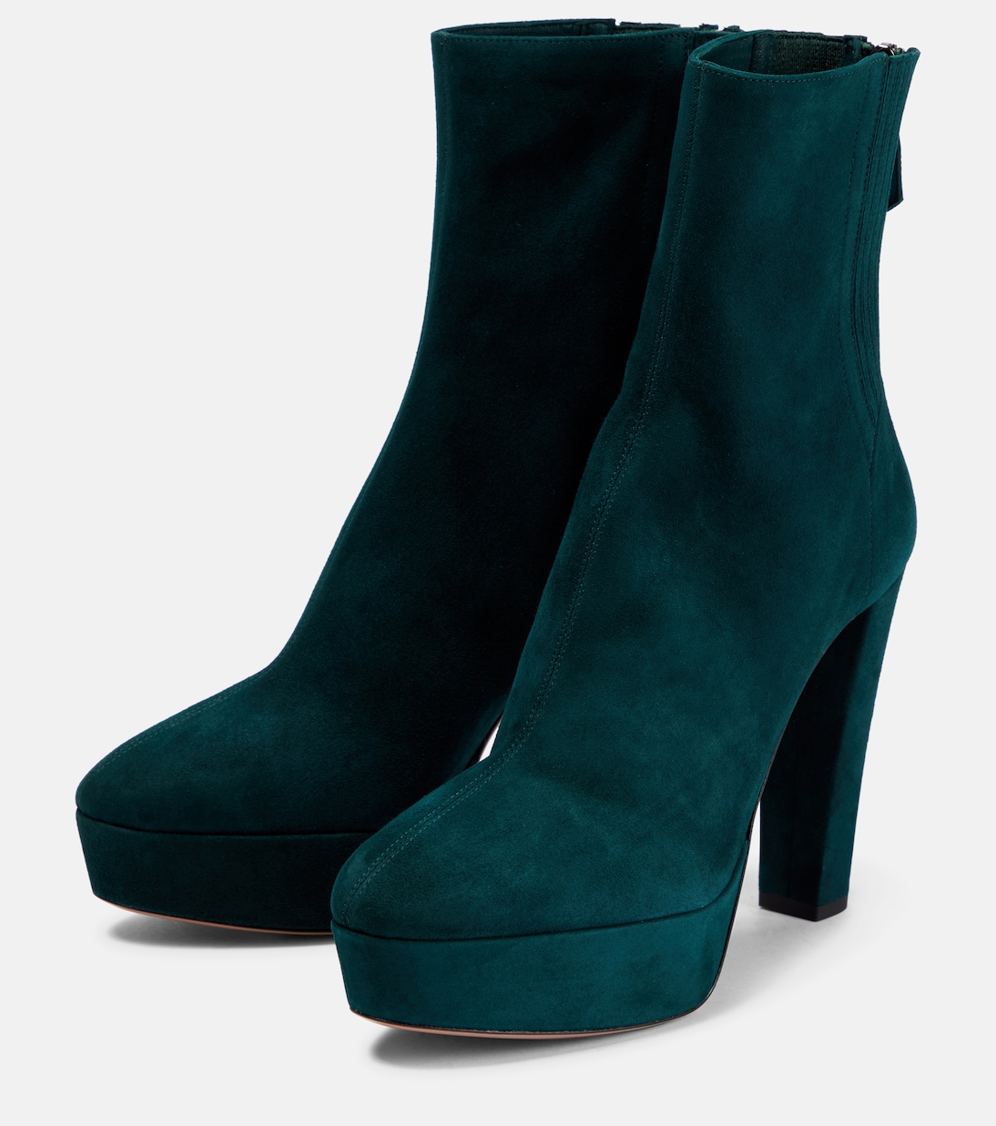 Saint Honoré 120 suede platform ankle boots | Aquazzura