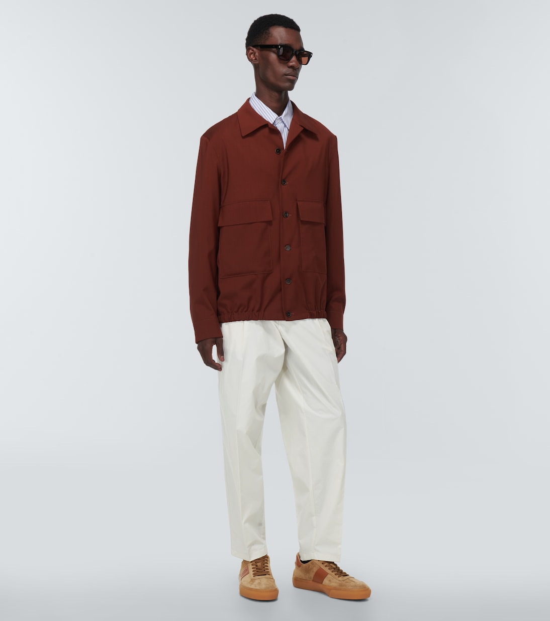 Pantalones rectos en mezcla de algodón | Tod's