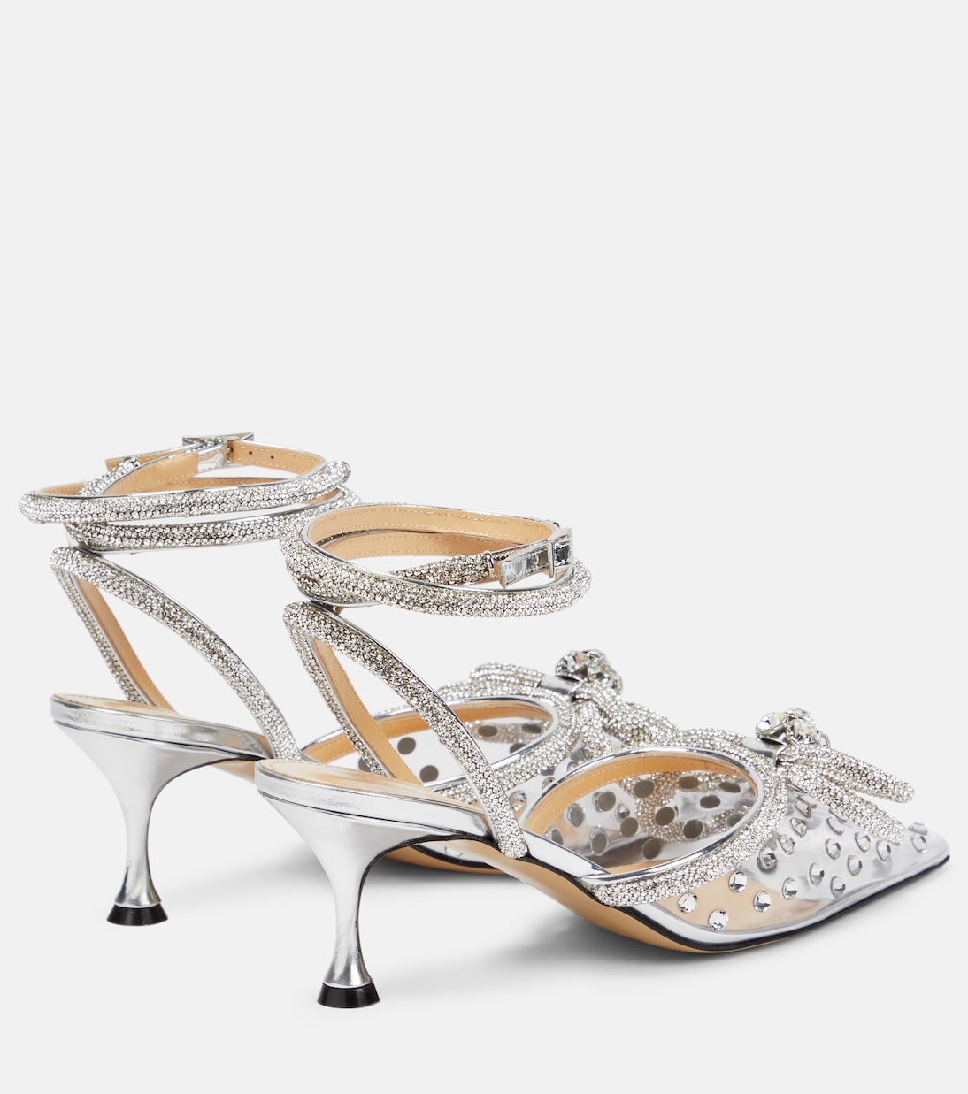 Double Bow embellished PVC pumps | Mach & Mach
