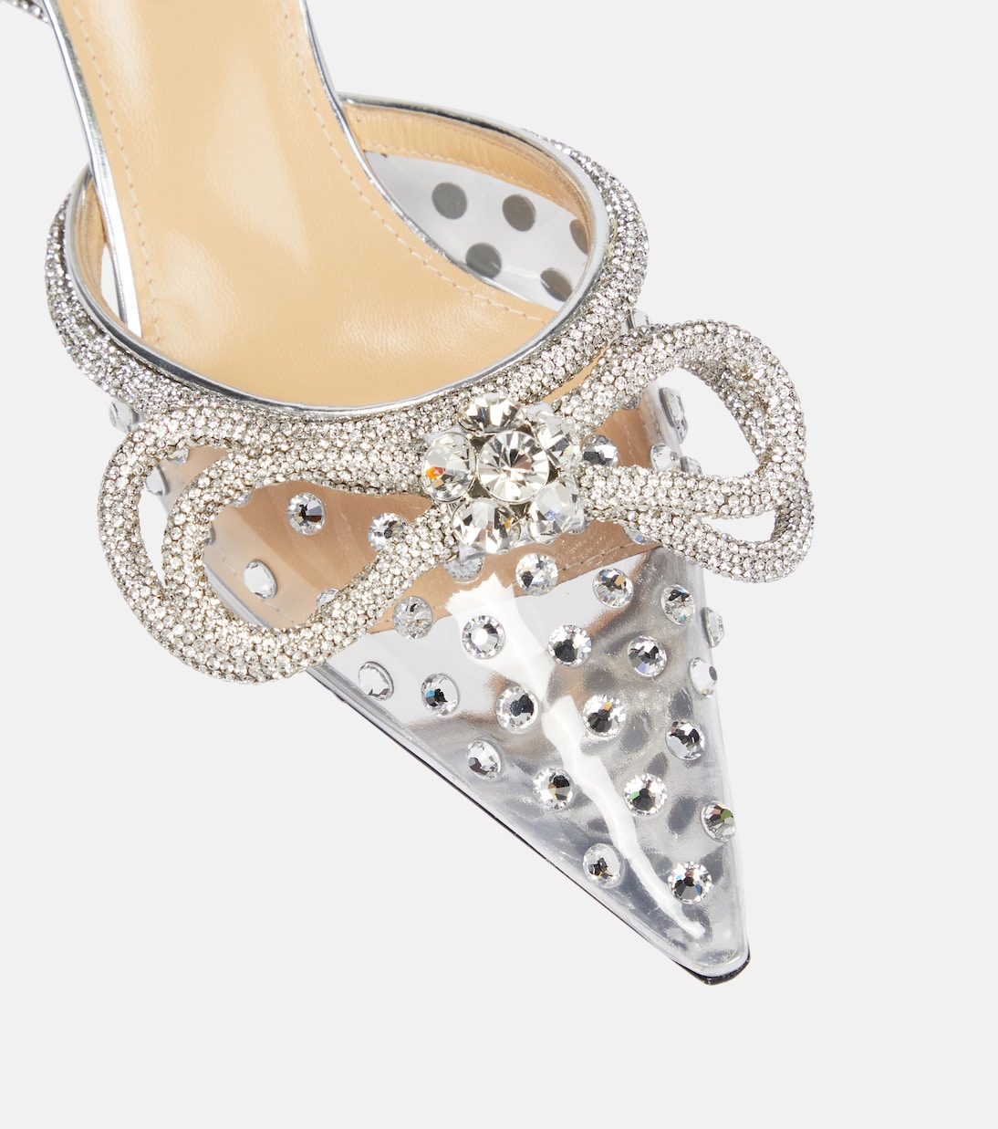 Double Bow embellished PVC pumps | Mach & Mach
