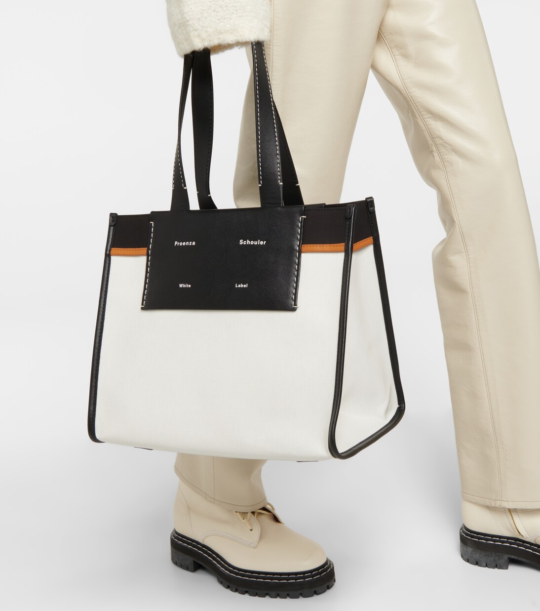 White Label - Borsa Morris Large in canvas rivestito | Proenza Schouler