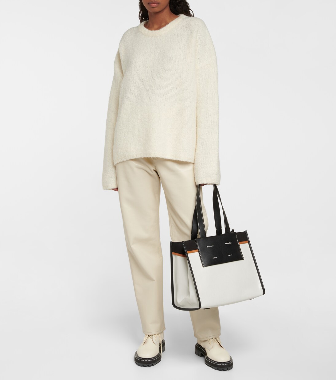 White Label - Borsa Morris Large in canvas rivestito | Proenza Schouler