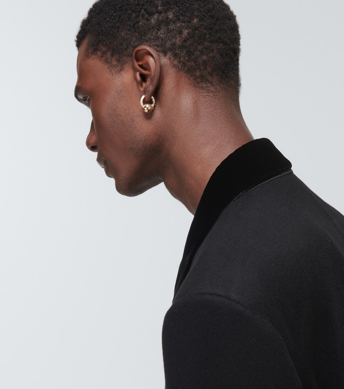 Boucle d’oreille unique Piercing en or 14 ct et diamants | Rainbow K
